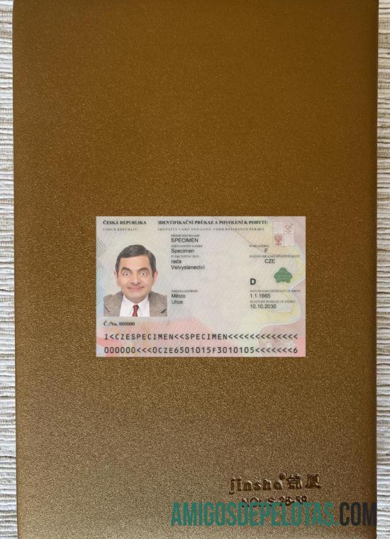 Czech ID Card 2020 Present olhar de foto frente modelo